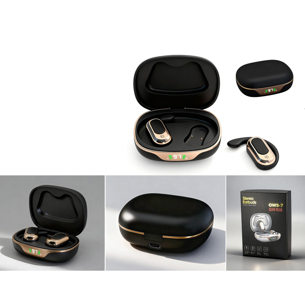 Auriculares inalambricos OWS con estuche de carga