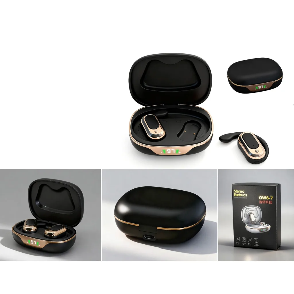 Auriculares inalambricos OWS con estuche de carga