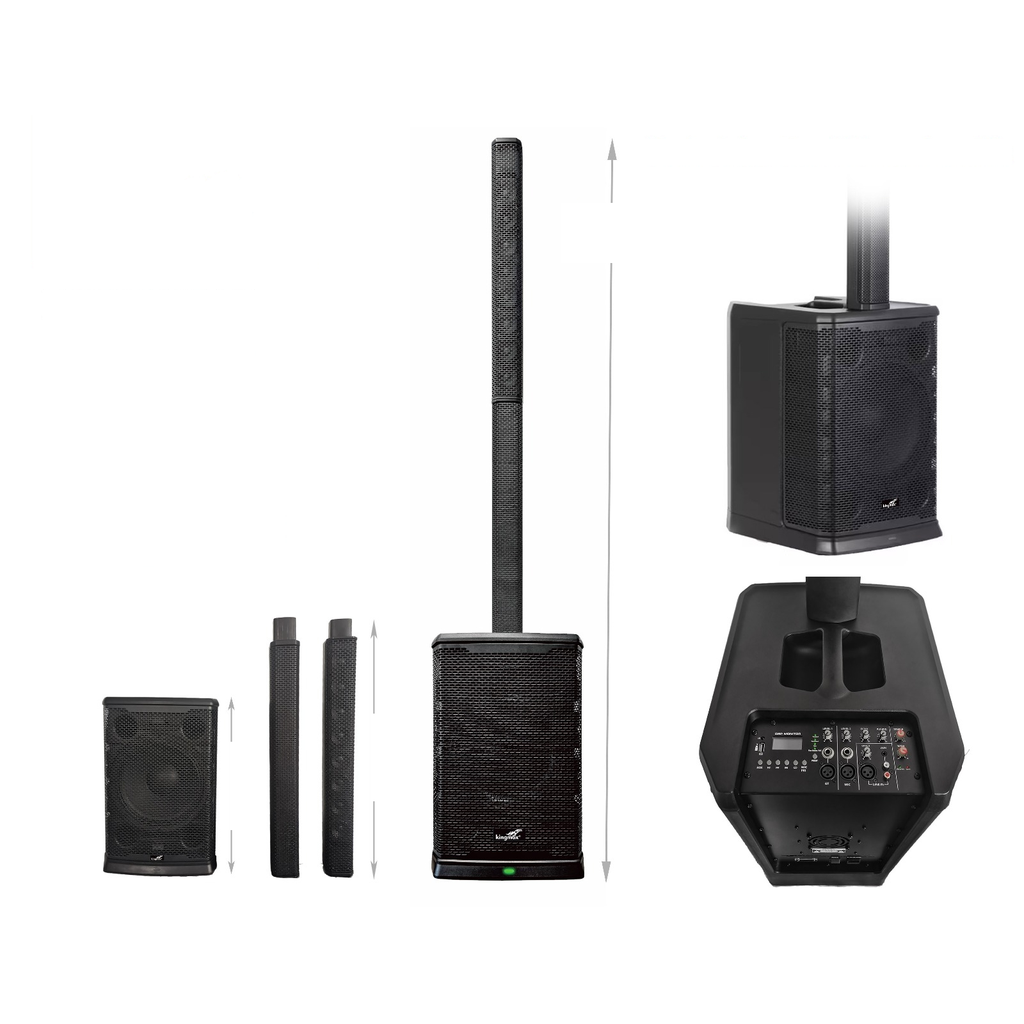 Combo subwoofer y columna de sonido amplificada 500W
