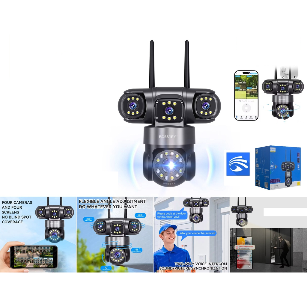 Camara Wi-Fi de vigilancia con 3 camaras 6MP