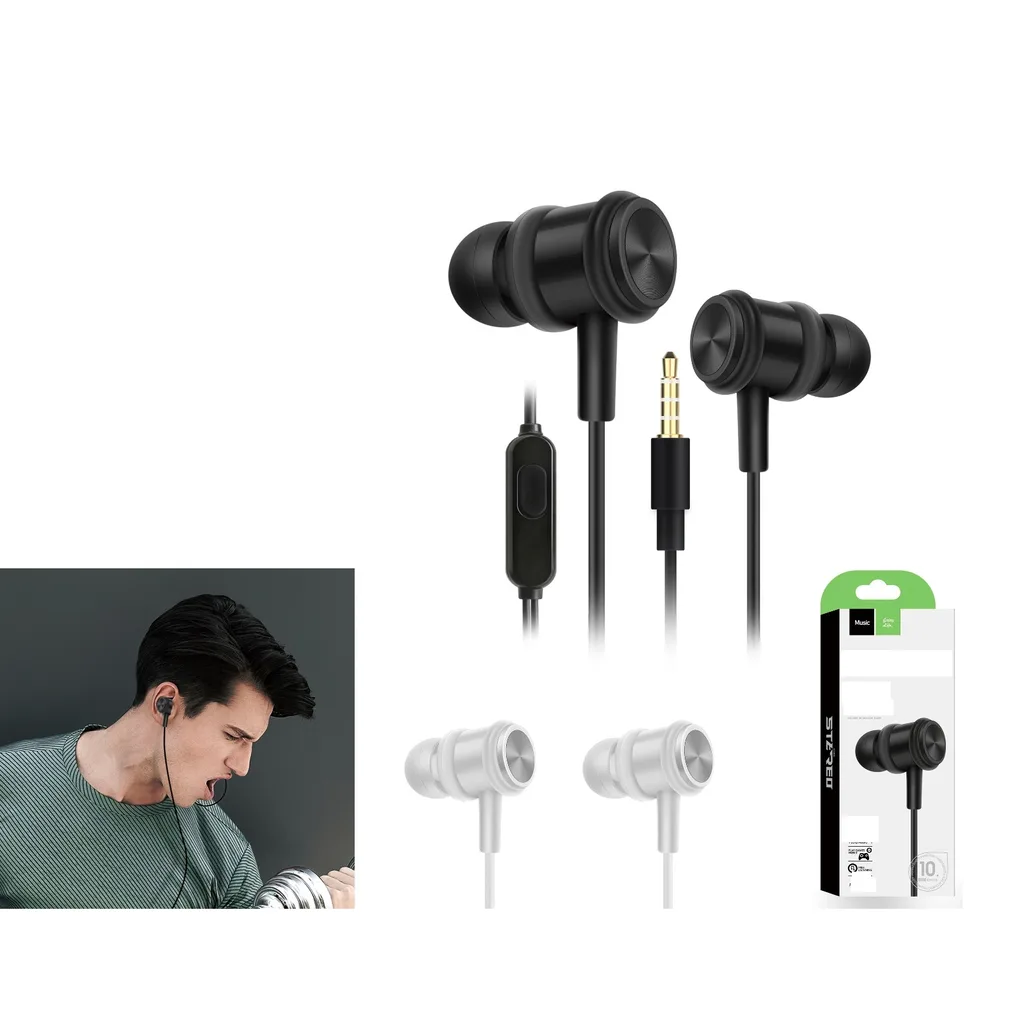 Auriculares in-ear estereo con microfono 3.5mm