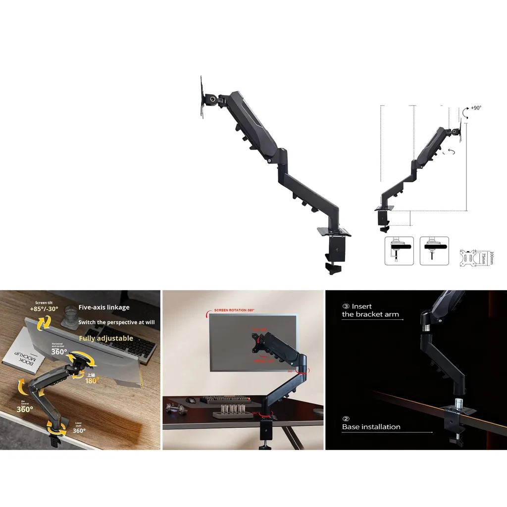 Soporte de monitor de un brazo ajustable 14-32 pulgadas
