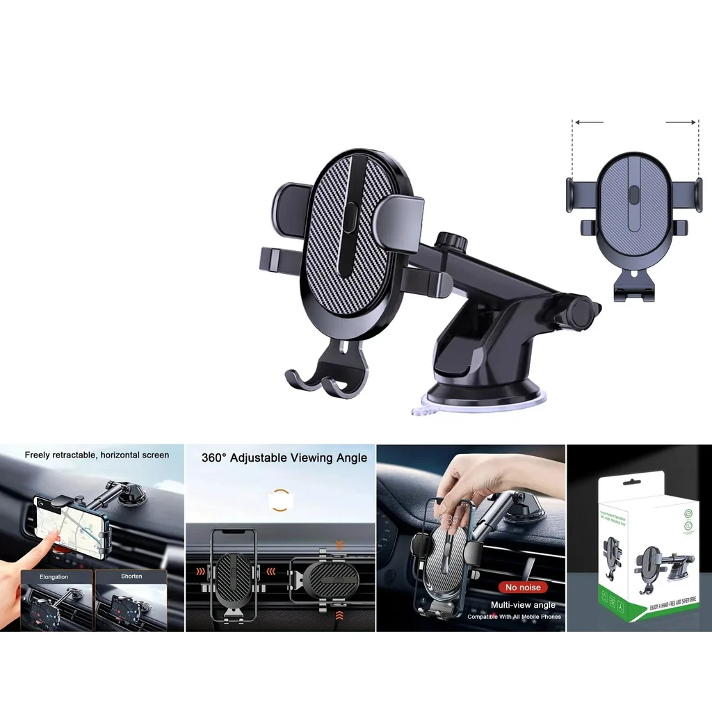 Soporte para celular de auto con ventosa y angulo ajustable