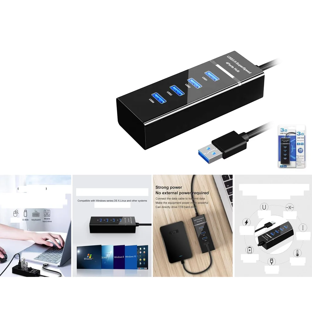 Hub USB 3.0 de 4 puertos SuperSpeed