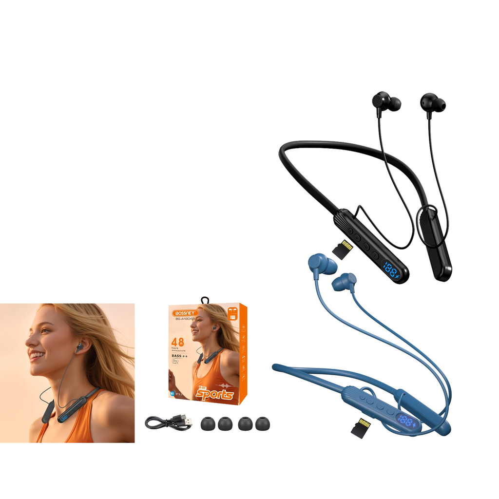 Auriculares de cuello inalambricos deportivos
