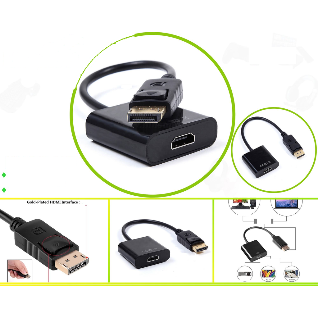 Adaptador DisplayPort macho a HDMI hembra