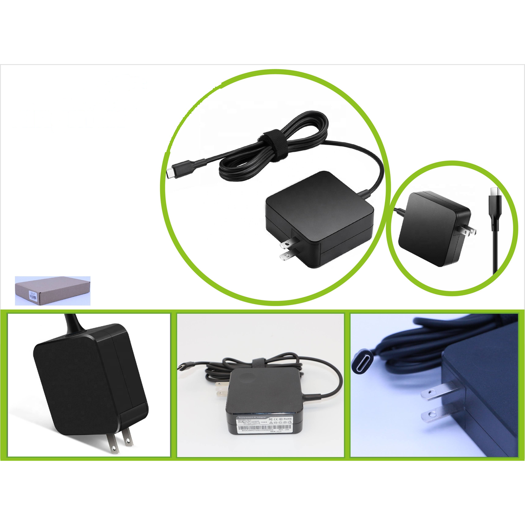 Cargador adaptador de poder Type-C PD 65W