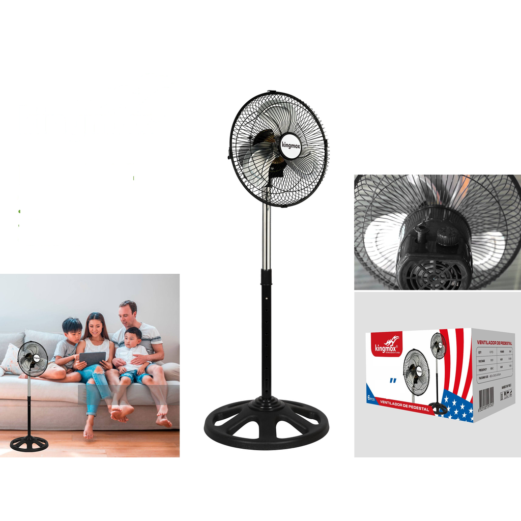 [KM-H9724] Ventilador de pedestal 10 pulgadas 65W