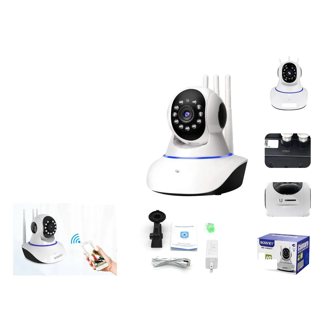 Camara de seguridad inteligente WiFi con tres antenas