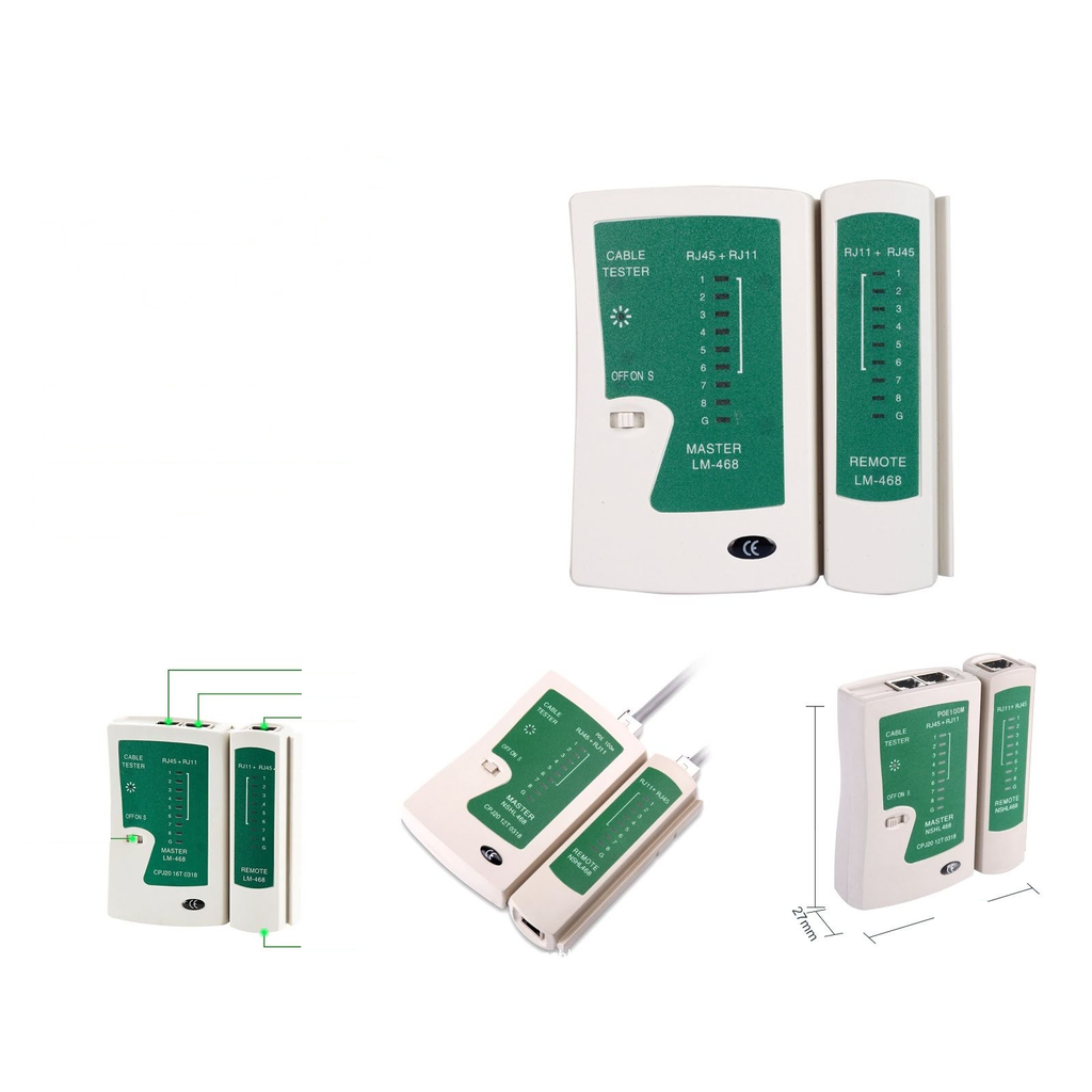 [LM-468] Detector probador de cables de red RJ45 y RJ11