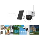 Camara de seguridad WiFi solar exterior PTZ con panel solar