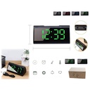 Reloj despertador digital LED con espejo