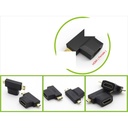 Adaptador Mini HDMI a Micro a HDMI hembra 3 en 1