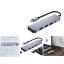 Hub adaptador 5 en 1 USB-C con HDMI 4K