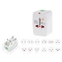Adaptador universal de viaje con protector de sobretension