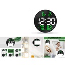 Reloj de pared LED digital con temperatura y alarma