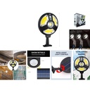 Luz solar de calle redonda con sensor infrarrojo y rotacion 360