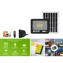 Reflector solar LED 200W con panel solar y control remoto