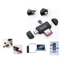 Lector y grabador de tarjetas USB tipo C / OTG 3 puertos