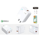 Cargador de pared carga rapida 20W con cable USB-A a Type-C