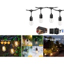 Guirnalda de luces solares LED para exterior 20 bombillas