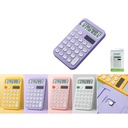 Calculadora de bolsillo 12 digitos solar colores pastel