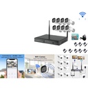 Kit de vigilancia WiFi con 8 camaras tipo bala 2.0MP y NVR
