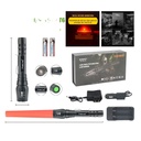 Linterna tactica portatil recargable LED T6 con zoom