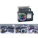 Radio multibanda recargable con energia solar y luz RGB