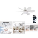 Lampara ventilador 6 aspas E27 con temporizador