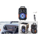 Parlante karaoke 8 pulgadas Bluetooth con microfono y luces de colores - Modelo CH-868