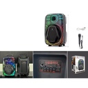 Parlante karaoke 8 pulgadas Bluetooth con microfono y luces de colores - Modelo CH-880