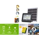 Foco solar proyector 200W con panel solar y control remoto