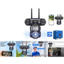 Camara Wi-Fi de vigilancia con 3 camaras 6MP