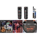 Bocina grande Bluetooth 60W con microfono y luces de colores