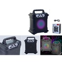 Parlante portatil 4 pulg con luces de colores