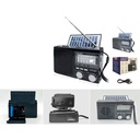 Radio multibanda recargable con panel solar y Bluetooth