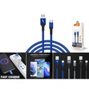 Cable USB a Type-C 6.1A aleacion de aluminio 1.5M carga rapida