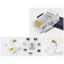Conector RJ45 puerto de cobre transparente