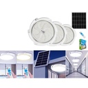 Luminaria LED solar de techo con control remoto