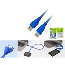 Cable conector USB 3.0 1.5M azul