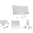 Combo teclado y mouse inalambrico 2.4G plata